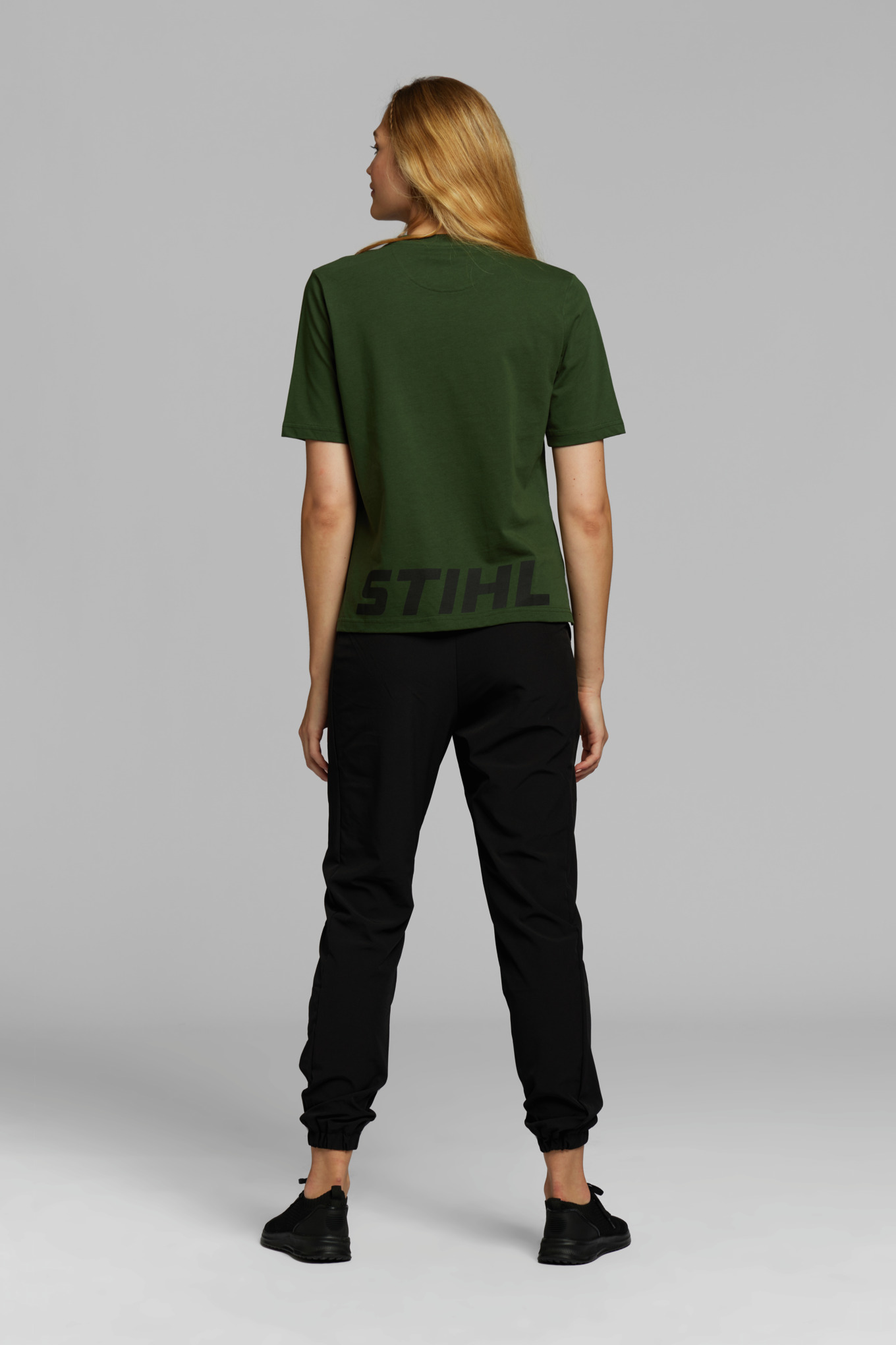T-Shirt πράσινο γυναικείο "LOGO BACK"